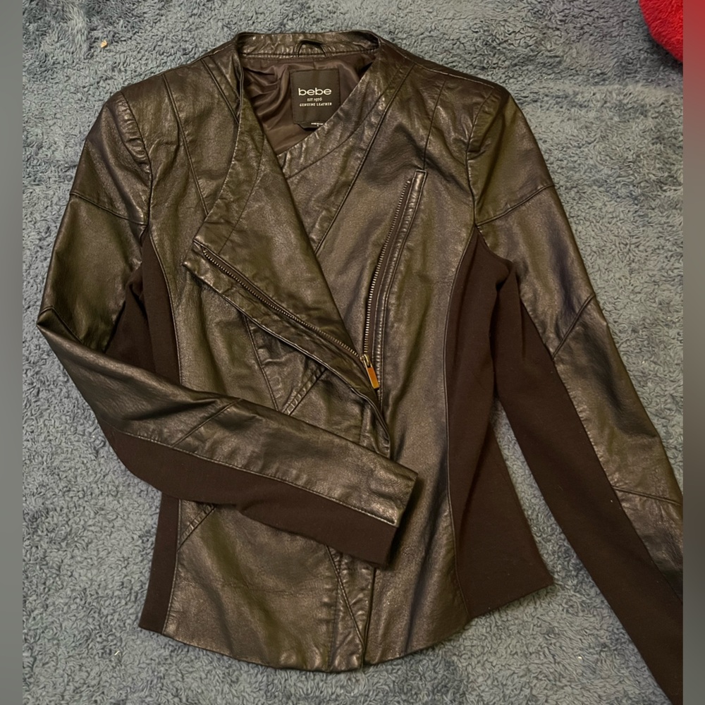 Bebe leather black jacket